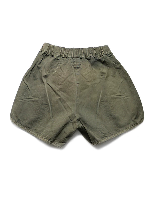 letters old elastic waist rewashed casual shorts boxing pants