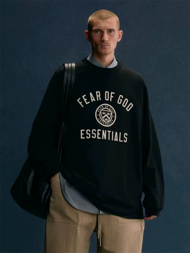 American fashion brand letter print long sleeve T-shirt for men and women loose base layer for men and women