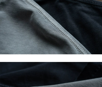 Distressed washed round neck pullover loose fit American style T-shirt