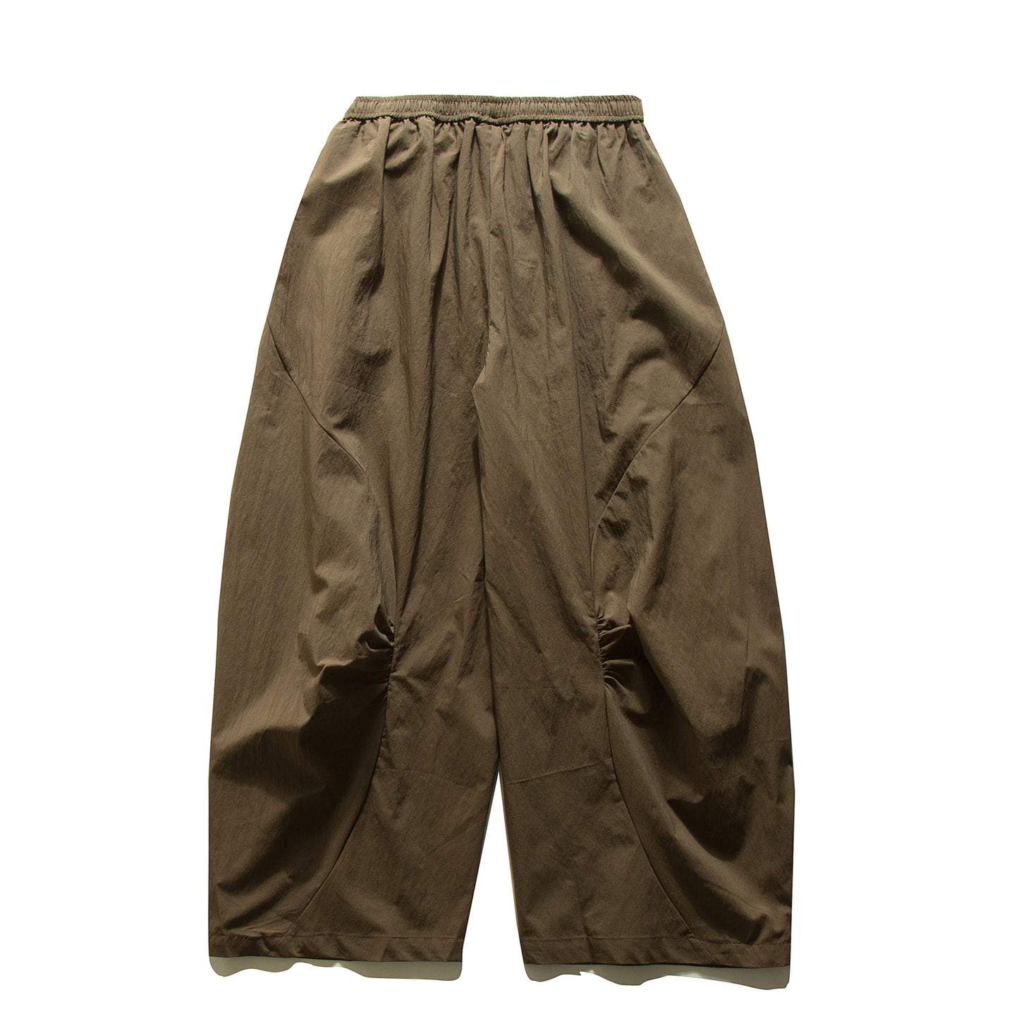 Japanese Pleated Wide-Leg Cargo Trousers – Oversized Unisex Elastic Waist Slacks