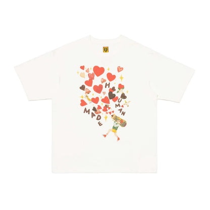 Japanese heavy slub cotton short-sleeved T-shirt loose round collar lovers short tee
