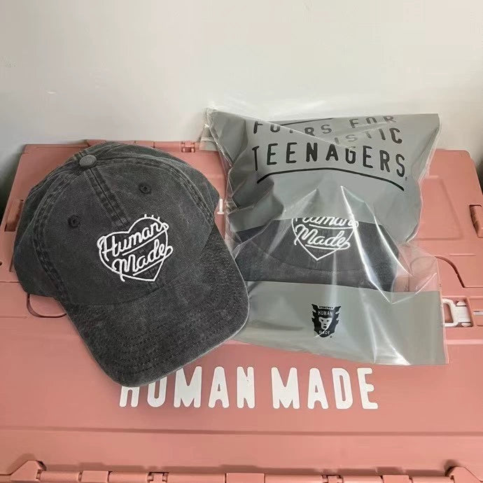 Japanese love embroidered sunhat retro washed old hat