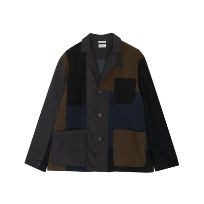 FW25 USAGE Patchwork JKT Vintage Heavy Wash Stitching Ripstop Suit Jacket | Japanese vintage | yamalin clothes | Yamalinclothes