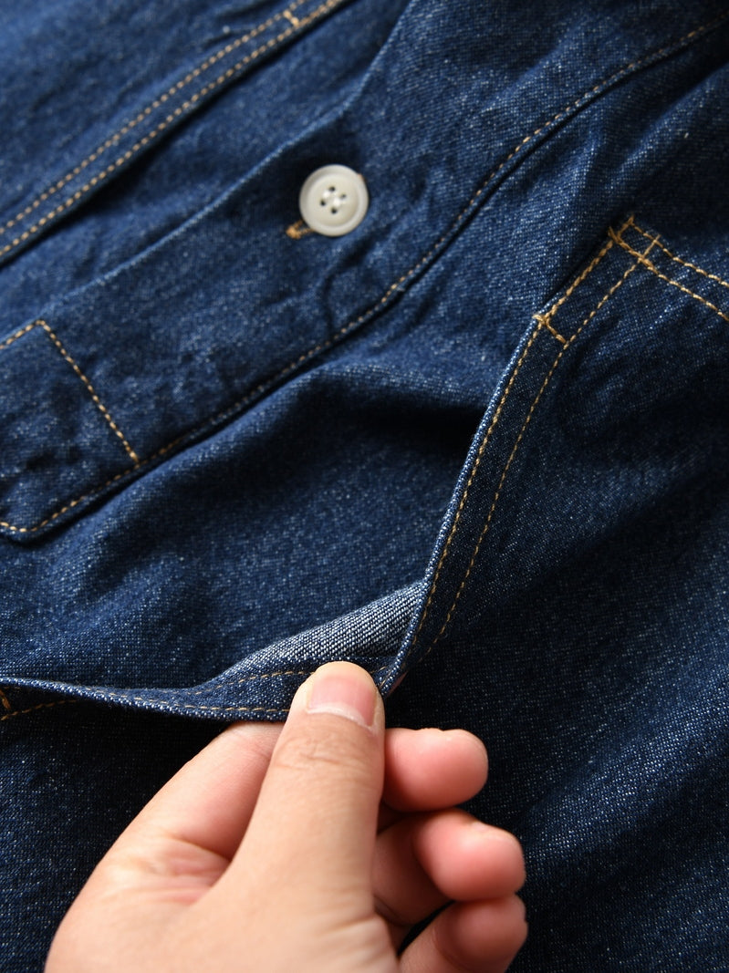 INS fashion brand pure cotton denim long-sleeved shirt