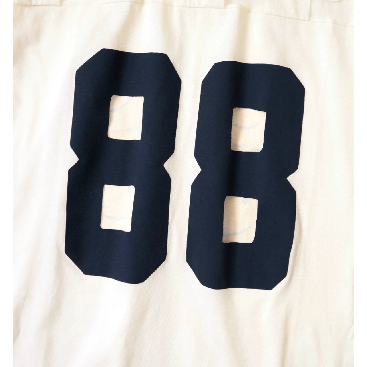 Japanese casual two-tone breathable checkered smiley face digital print short-sleeved T-shirt