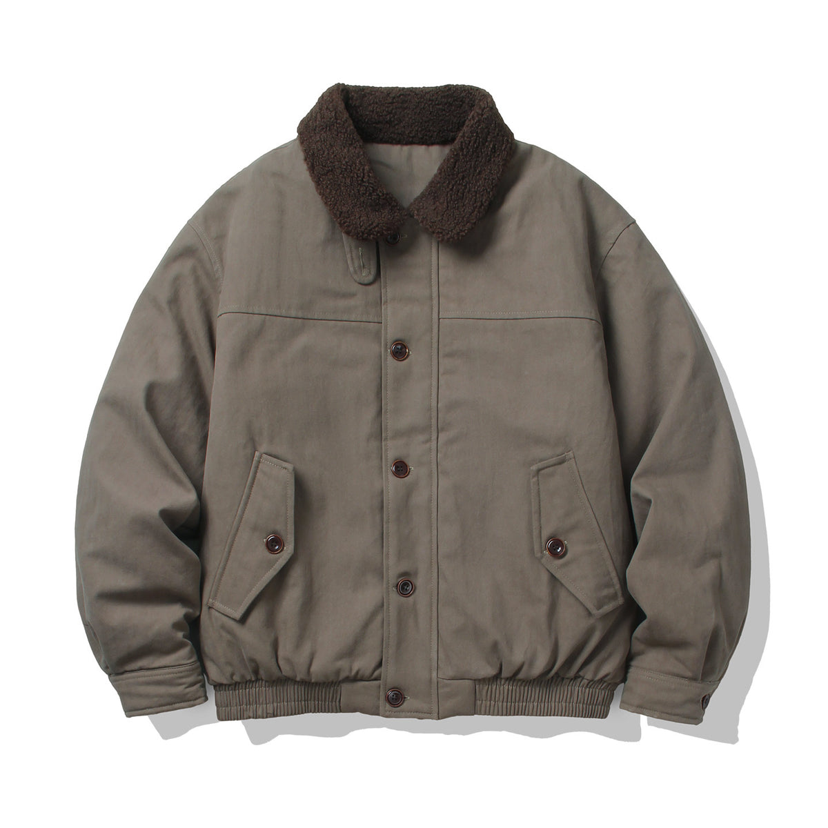 Fur Collar Turn-Down Utility Cotton Jacket – Vintage Loose Outdoor Unisex