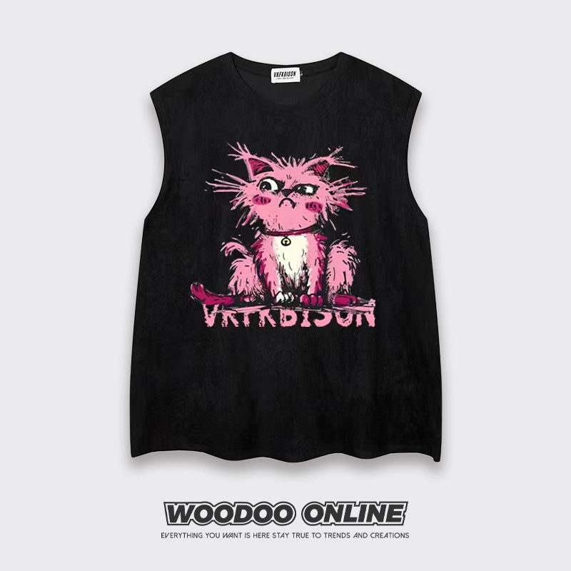 Retro simple personality design men's and women's vest