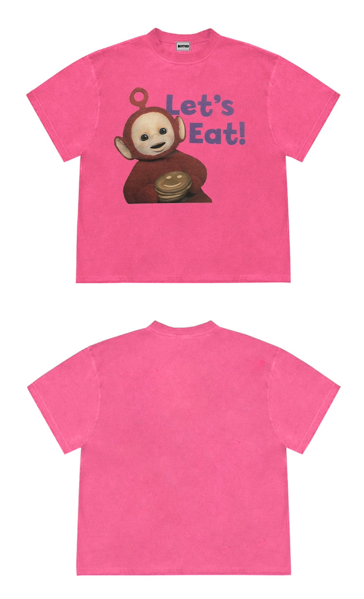Li Hao, the same cartoon cartoon cute children's fun short-sleeved T-shirt loose niche