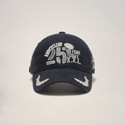American Vintage Contrast Embroidered Baseball Cap – Washed Unisex – cap | japanese streetwear | vintage workwear | unisex | Yamalinclothes