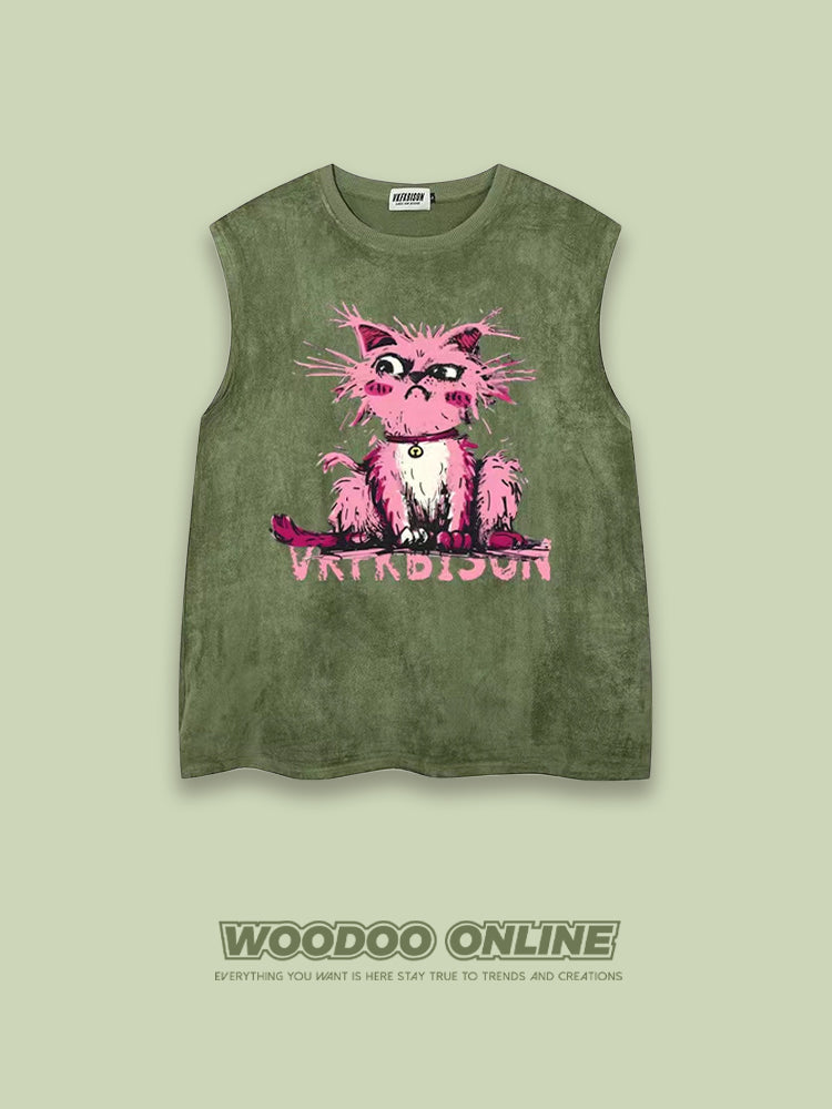 Retro simple personality design men's and women's vest