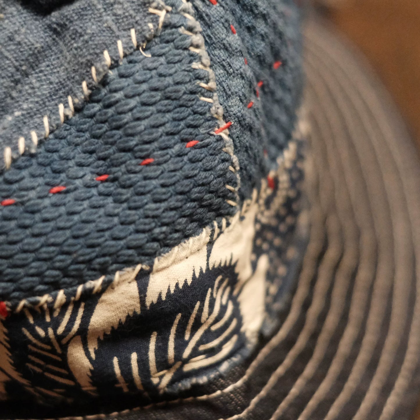 Handmade Embroidery Patchwork Bucket Hat – Japanese Indigo Denim Unisex Sun Hat – Japanese vintage | yamalin clothes | Yamalinclothes