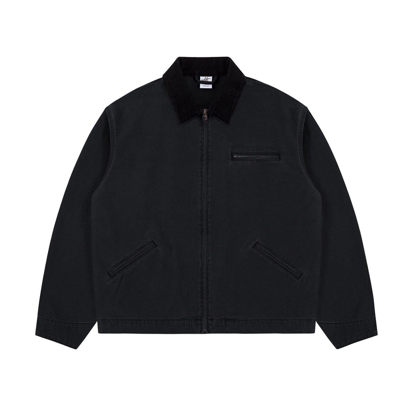 15oz Heavy Canvas Cargo Jacket – Washed Distressed Loose Oversized Streetwear