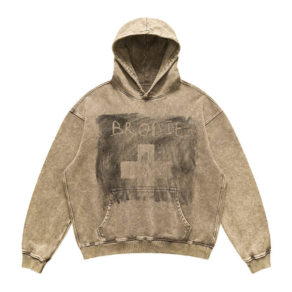 American vintage washed distressed fried color loose oversize heavy hooded sweatshirt hoodie hoodie men's and women's hip-hop tops – Japanese vintage | yamalin clothes | Yamalinclothes