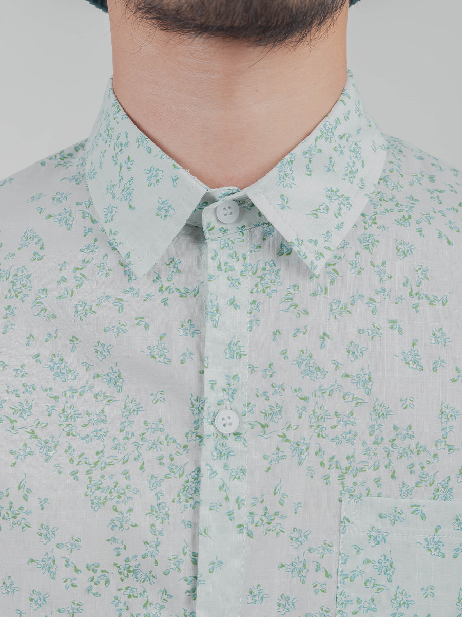 spring and summer original floral shirt men's long sleeve Japanese literary retro loose casual shirt women's jacket