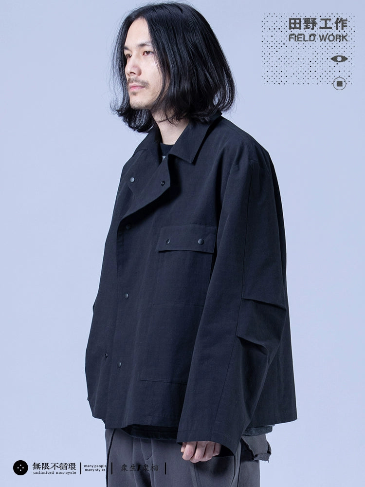 Original men's asymmetrical split casual large-profile lapel jacket coat d