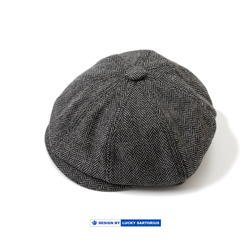 American retro khaki octagonal hat Newsboy hat beret