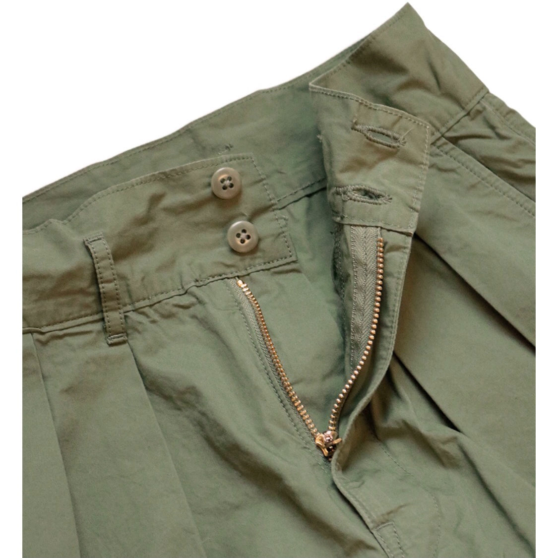lamb wool stitching Ami khaki tooling military casual trousers