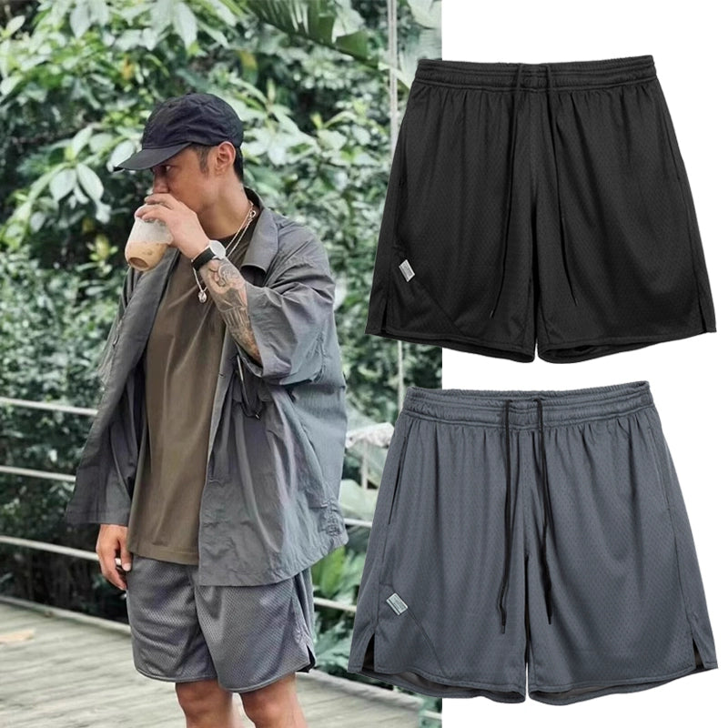 Mesh sports casual shorts for men