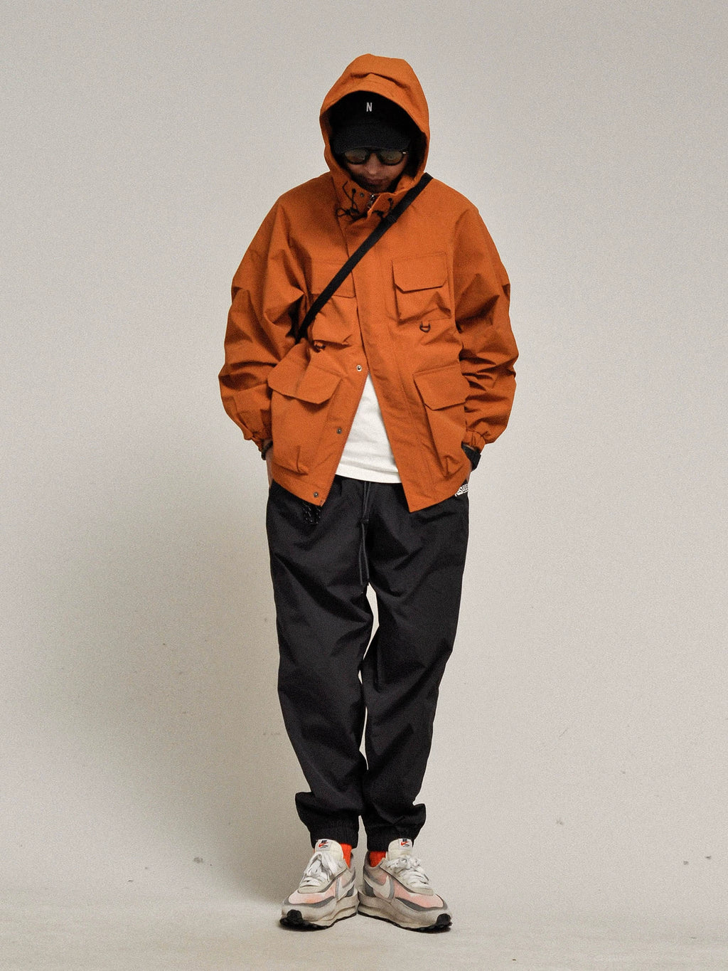 Mountain system! Camping control! Japanese autumn and winter outdoor function multi-pocket loose hooded waterproof men's jacket jacket tide