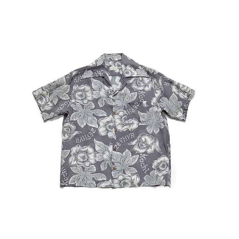 Japanese vintage floral Hawaiian all-over loose short-sleeved shirt