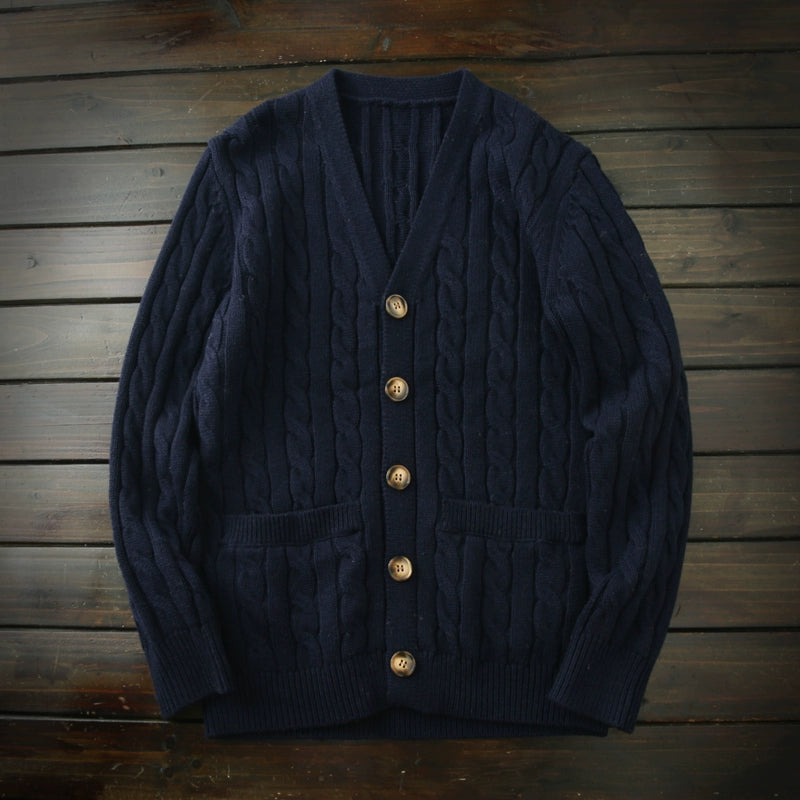 A small amount of goodies! Heavy all-wool! Foreign trade tail list men's autumn and winter thickened knitted cardigan sweater jacket tide