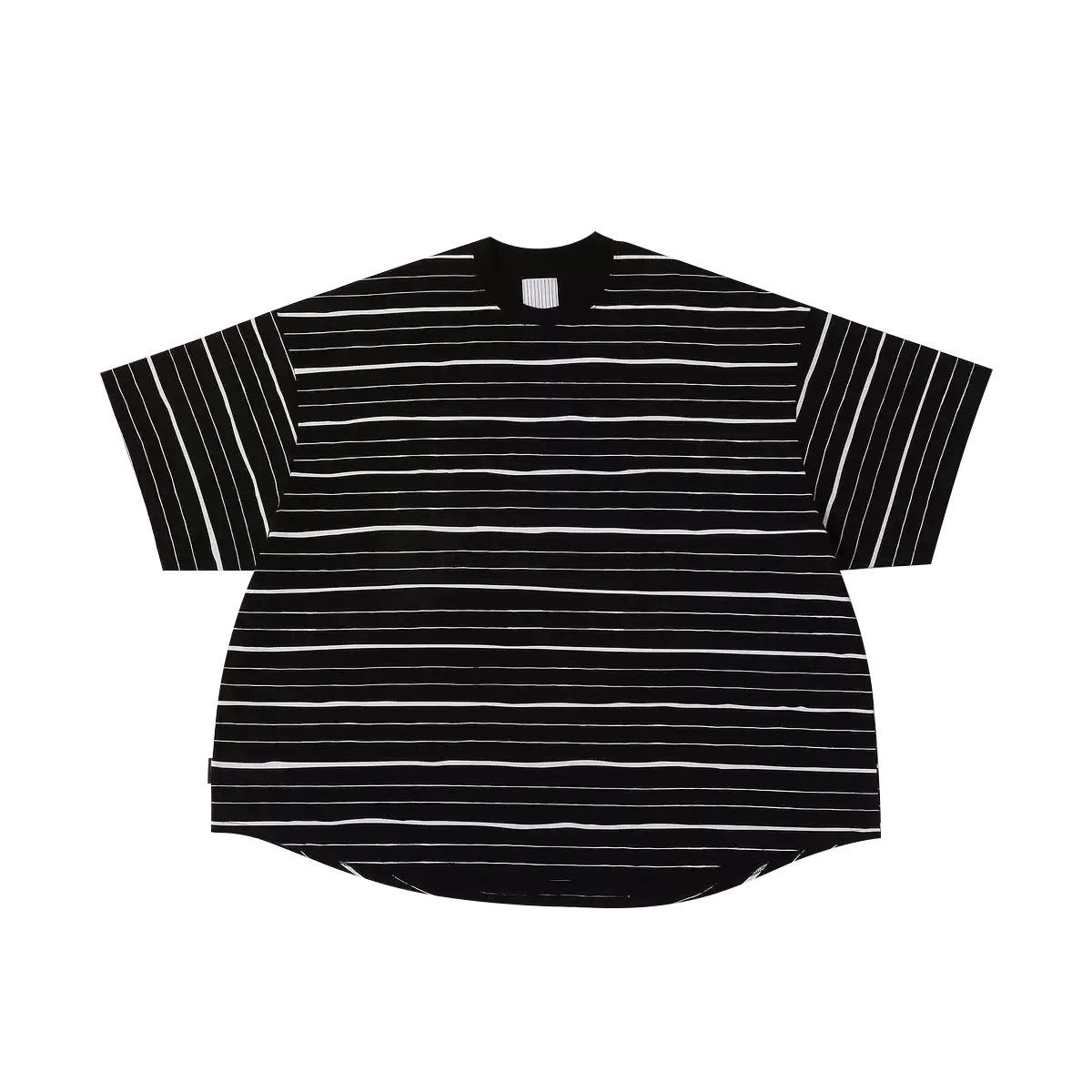 S.F.C 25ss Japanese Hand-Painted Striped Short Sleeve T-Shirt Extra-wide Fit T-Shirt Men's and Women's Silhouette T-Shirt Tops