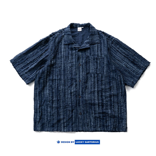 Ice feeling skin-friendly short-sleeved shirt loose casual lazy summer shirt coat men and women