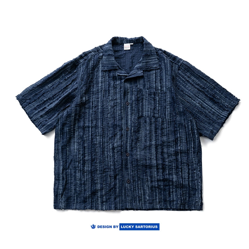 Ice feeling skin-friendly short-sleeved shirt loose casual lazy summer shirt coat men and women