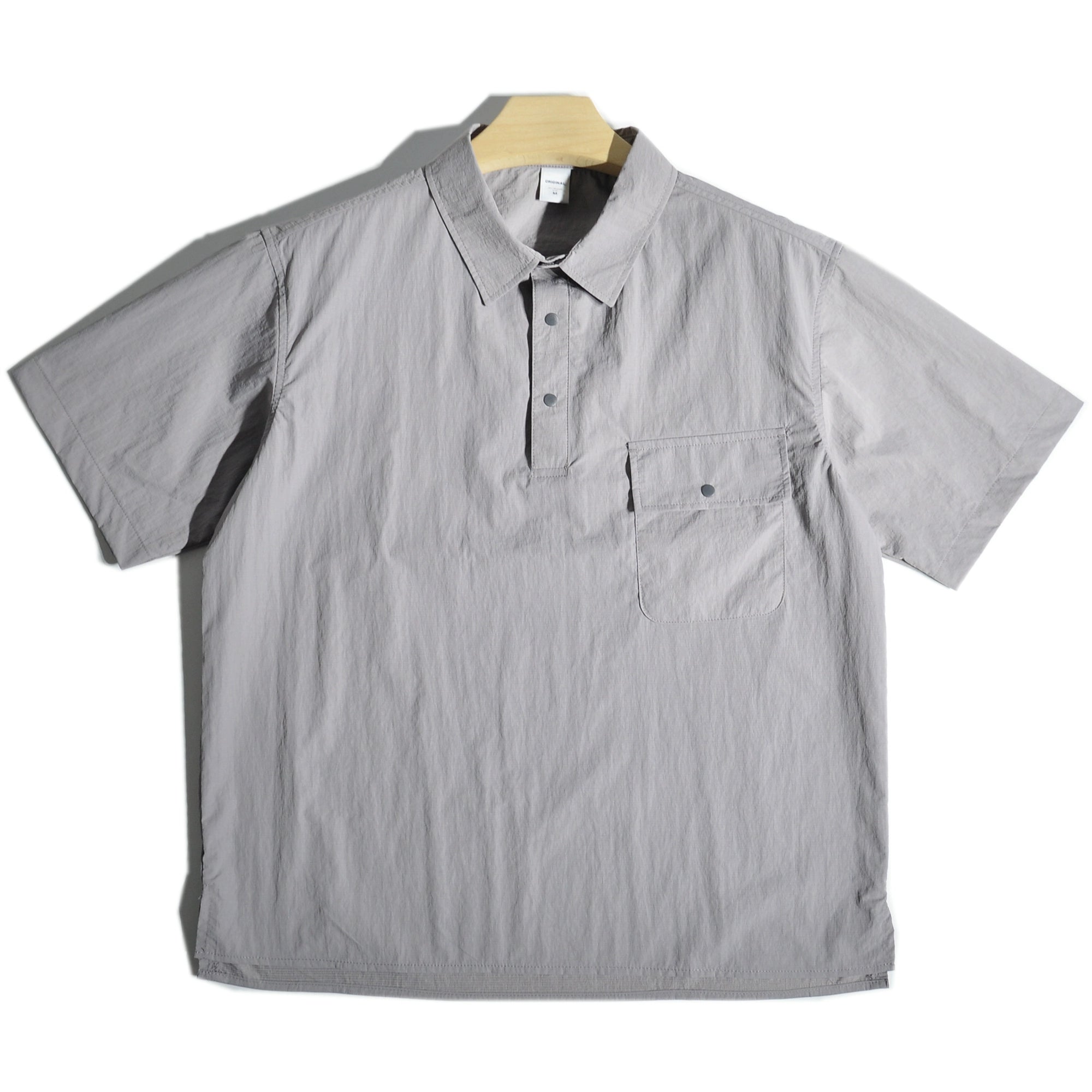 Summer thin quick-drying mountain outdoor half-collar pullover short-sleeved shirt Japanese loose casual shirt men