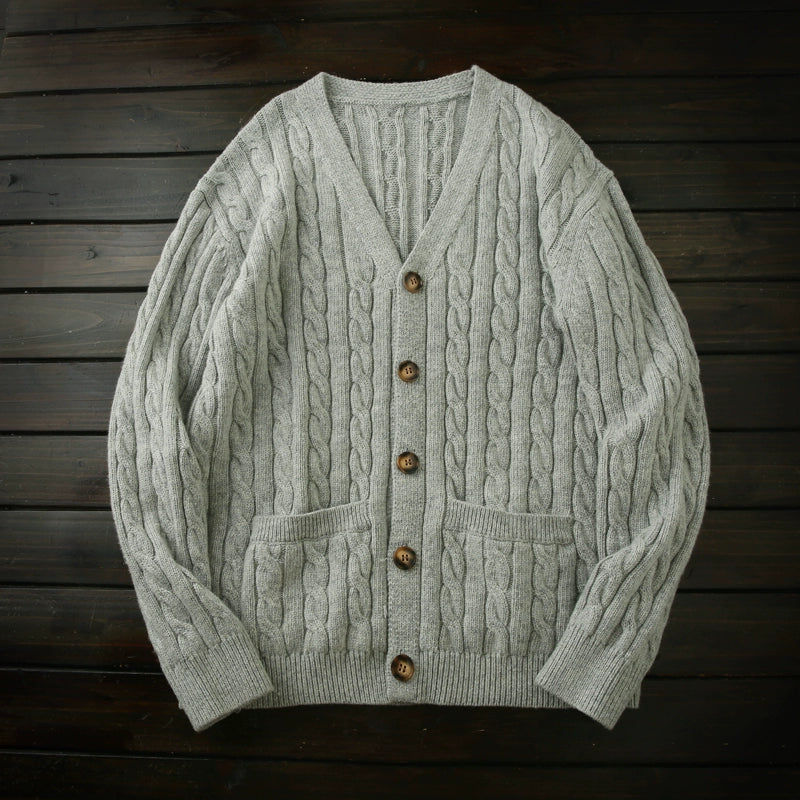 A small amount of goodies! Heavy all-wool! Foreign trade tail list men's autumn and winter thickened knitted cardigan sweater jacket tide