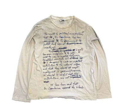 Graphic Long-Sleeve T-Shirt – Handwritten Text | Yamalinclothes