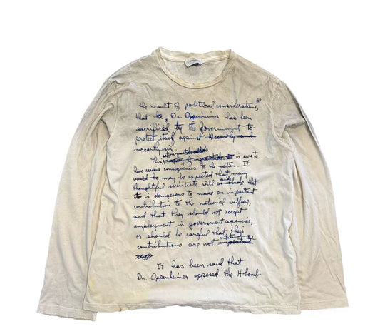 Graphic Long-Sleeve T-Shirt – Handwritten Text | Yamalin clothes | Men's Vintage Workwear