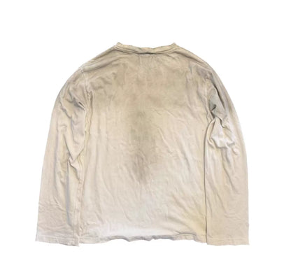 Punk Irregular Hem Long Sleeve T-Shirt – Vintage Distressed Loose Unisex