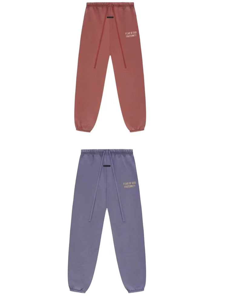 trendy brand American high street loose legging fleece casual sweatpants men's and women's long pants autumn and winter