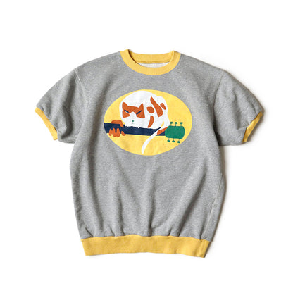 Japanese couple round neck short-sleeved T-shirt