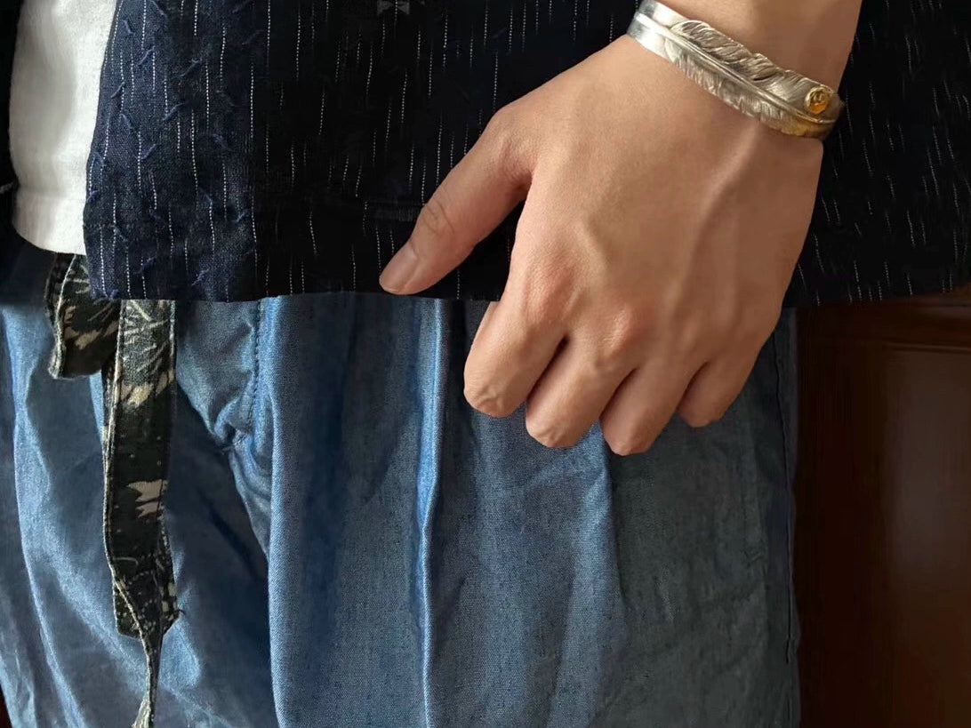 ICT HAKAMA overseas limited cashew flower ancient cloth belt casual tide shorts