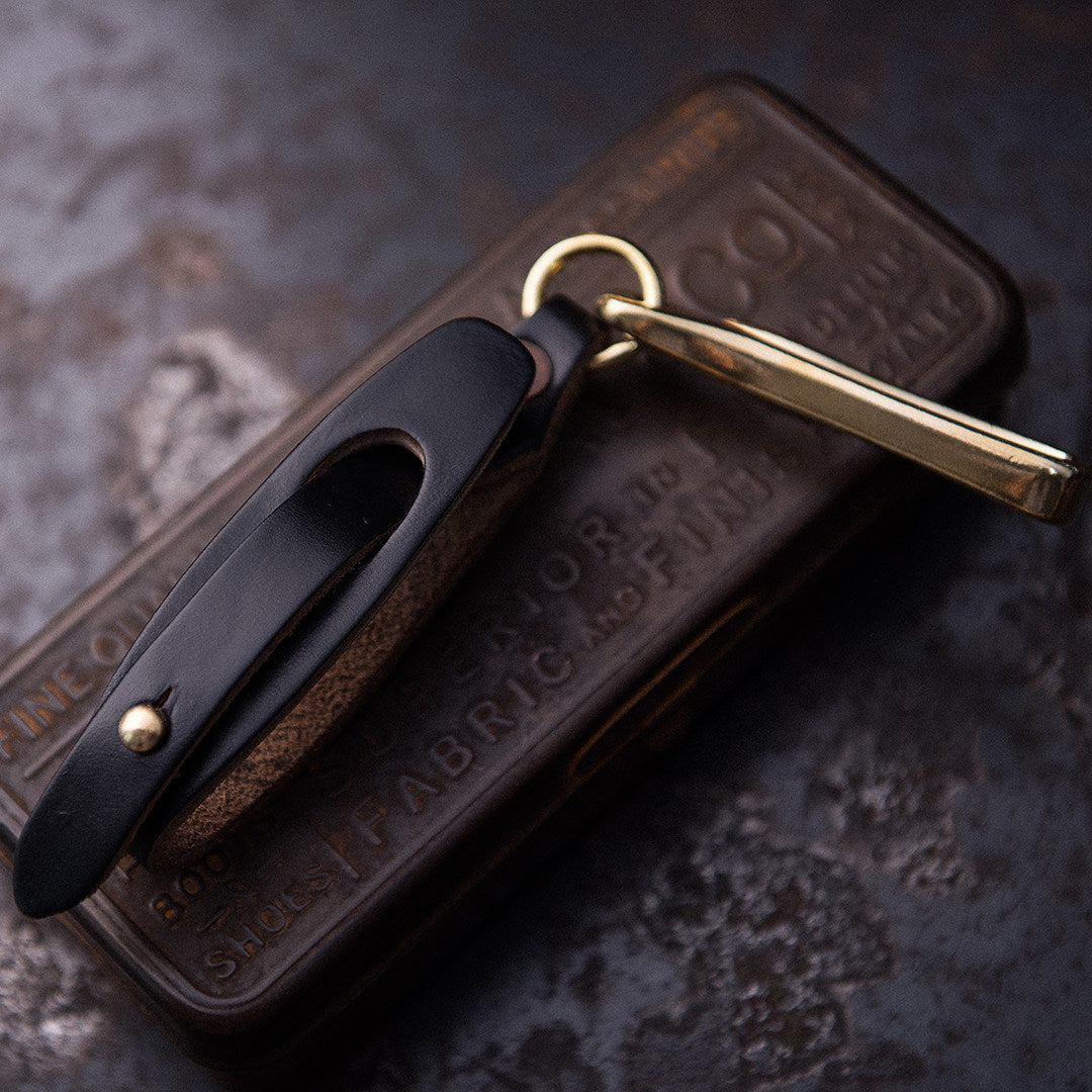 Leather Motorcycle Glove Clamp – Handlebar Glove Holder – Japanese vintage | yamalin clothes | Yamalinclothes