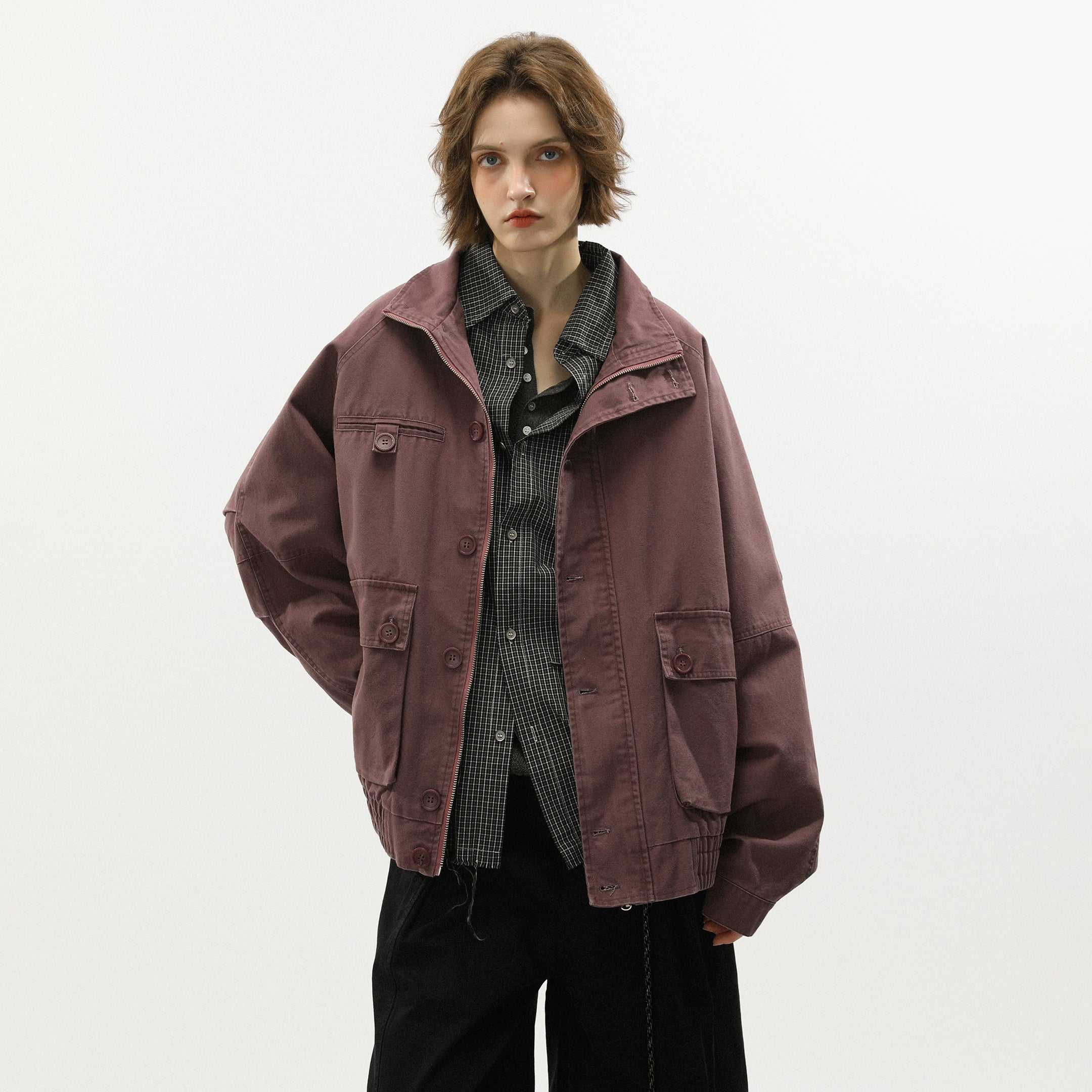 Vintage Bahn-Style Cargo Jacket – Worn Harrington Design (Unisex)