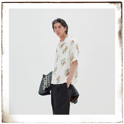 COPA Nakamura Beach Hawaiian Japanese tide casual tiger short sleeve shirt
