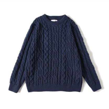 Japanese Jacquard Knit Sweater – Vintage Braided Unisex – Japanese vintage | yamalin clothes | Yamalinclothes