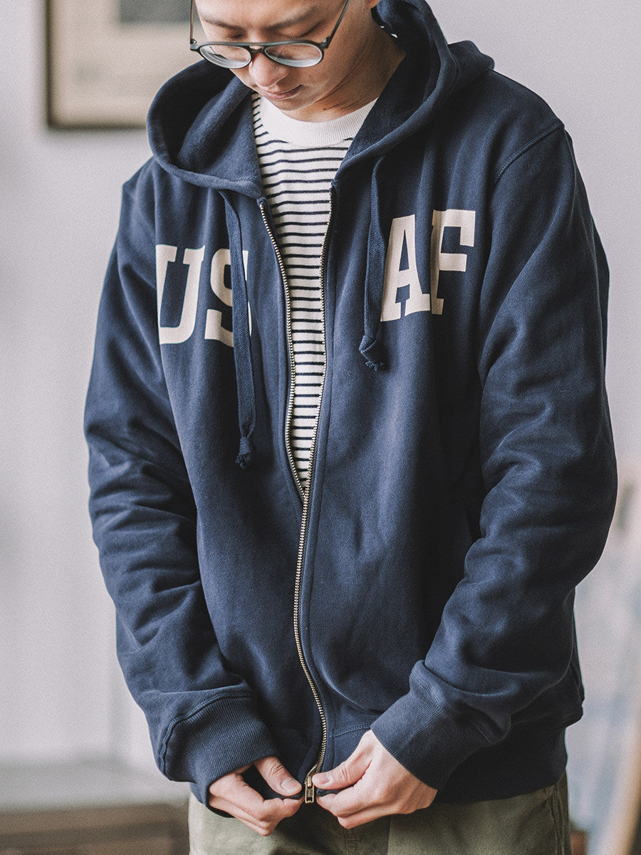 Heavy Zip Hoodie – American Retro Military Print Workwear Thickened Unisex – hoodie | japanese streetwear | vintage workwear | unisex | Yamalinclothes