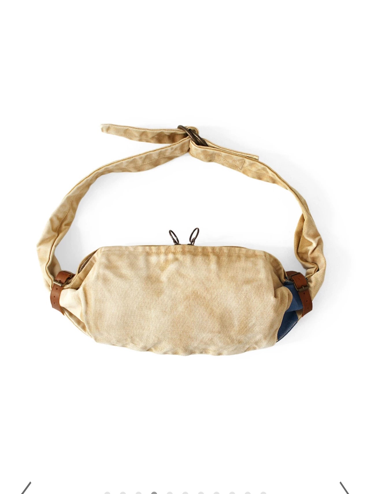 Japanese Style Distressed Vintage Print Crossbody Canvas Bag Wandering Bag