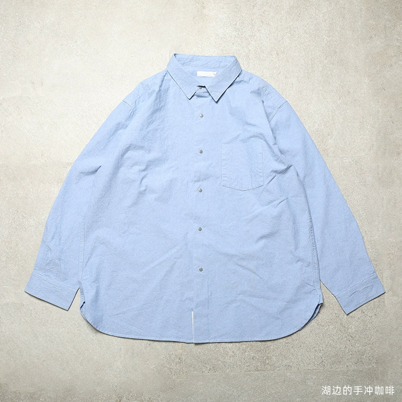 Mountain series loose breathable washed long sleeve shirt