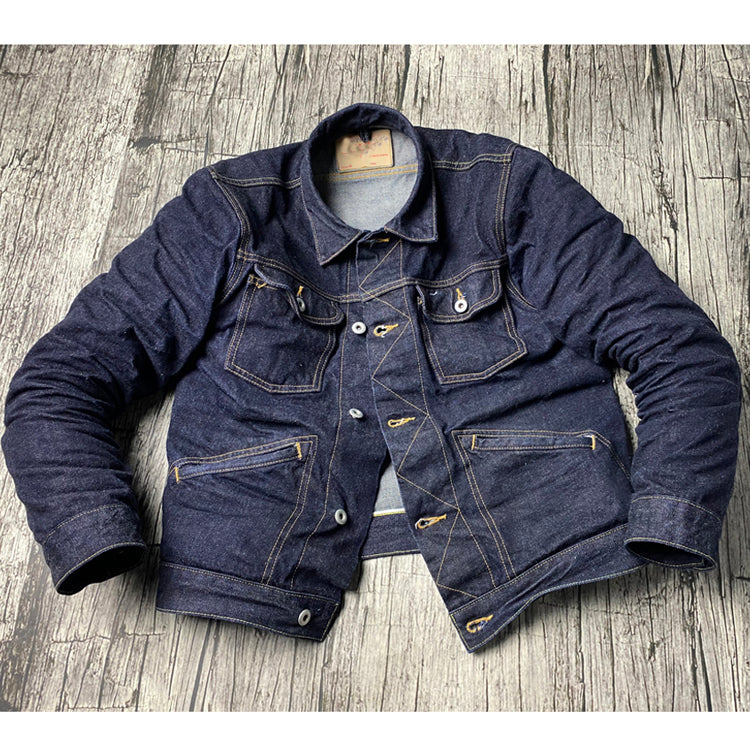replica   15OZ desized raw cloth cattle jacket