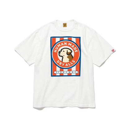 Japanese slub cotton summer heavy-weight short-sleeved T-shirt loose round collar all-matching casual