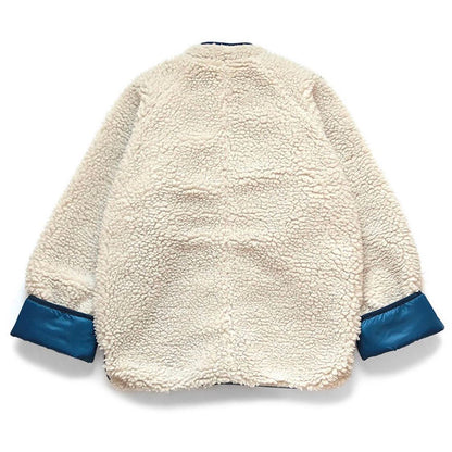 Japanese Artisan Tang Suit Fleece Jacket – Oversized Lamb Wool Lined Unisex Coat