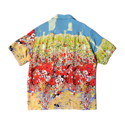 unisex floral print Japanese all-over casual short-sleeved shirt