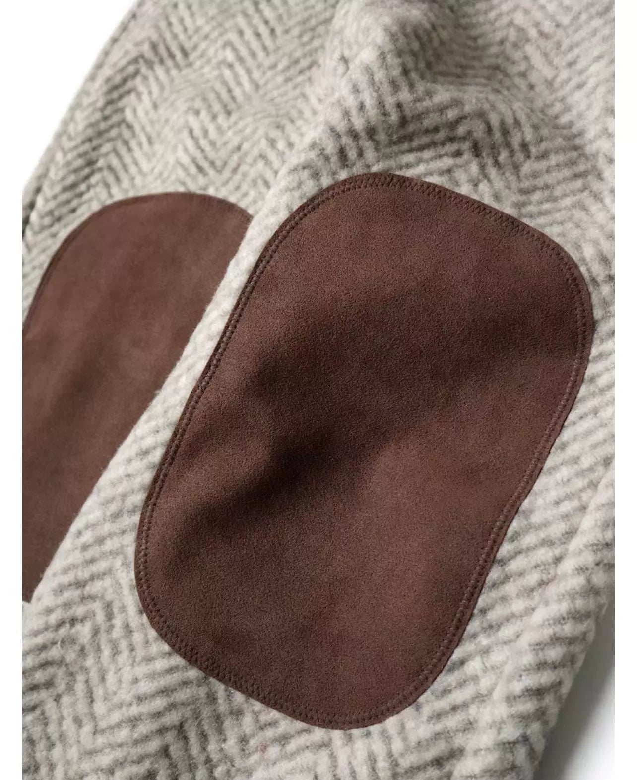 21AW Kazuhiro Hirata Thermal Wool Fleece Suede Patch Loose Elastic Casual Pants