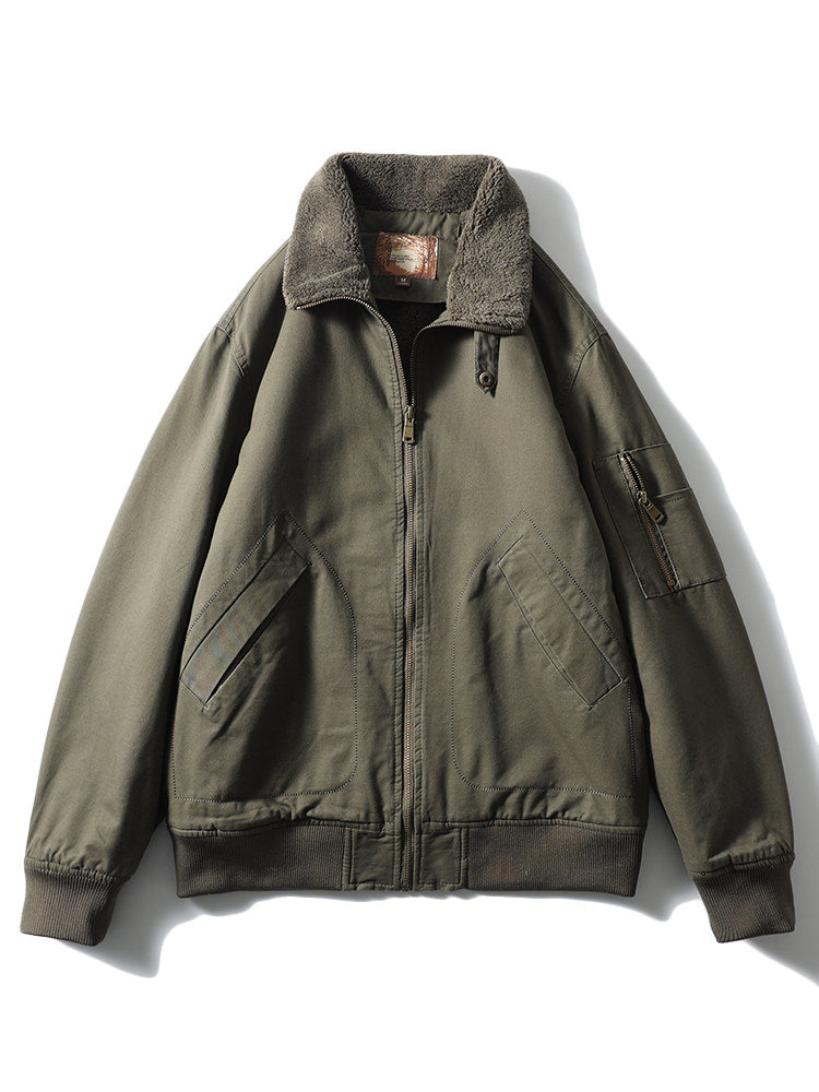 American Vintage Washed Twill Flight Jacket – Oversized Unisex