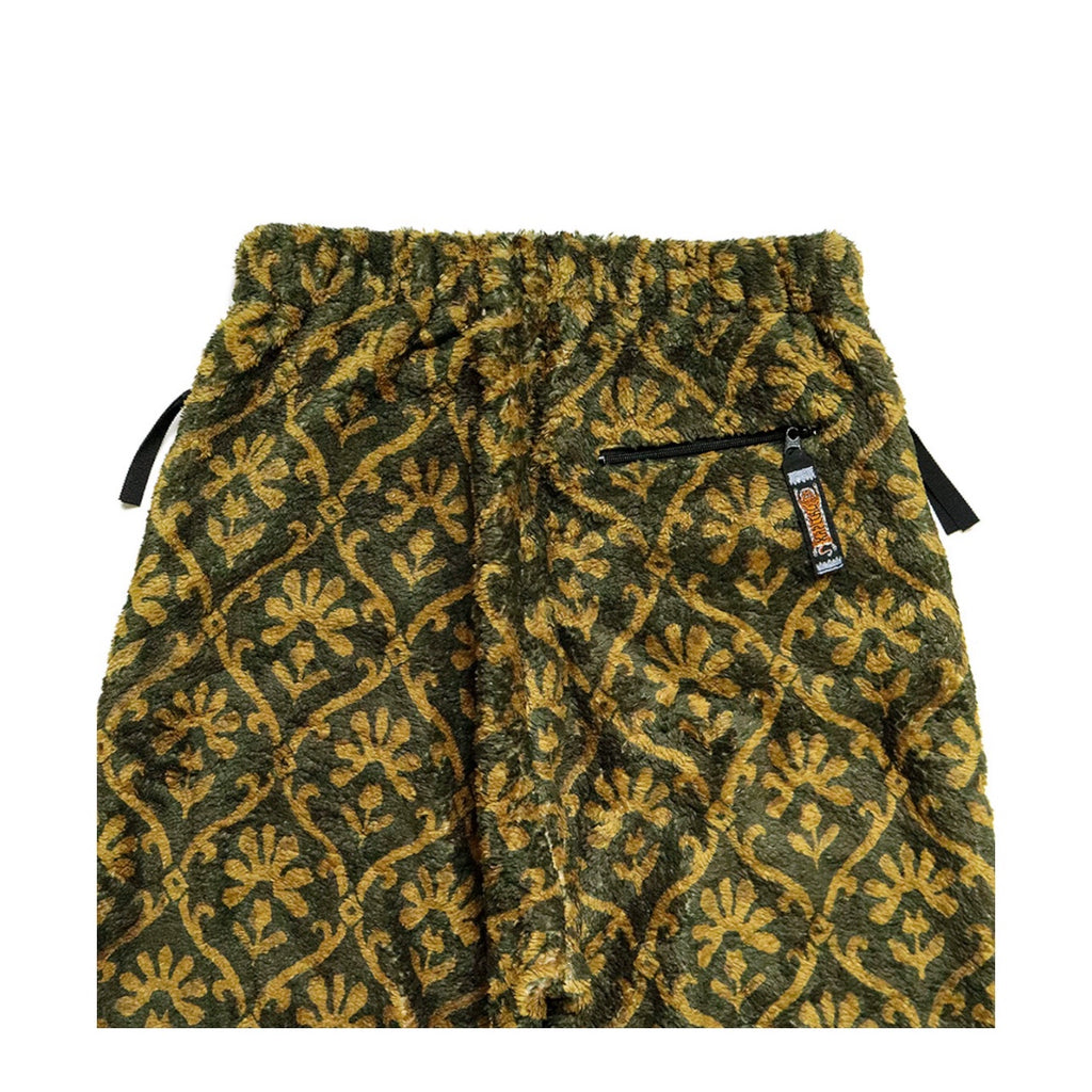 24AW Lambswool Print Floral Warm Loose Straight Trousers pants